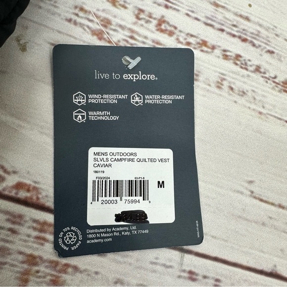 Magellan Outdoors Men's size Medium Black Campfire Quilted Vest NEW - Picture 6 of 11